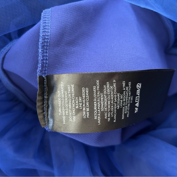 Anthropologie Maeve Tulle Hem Dress Cobalt Blue - Picture 3 of 4